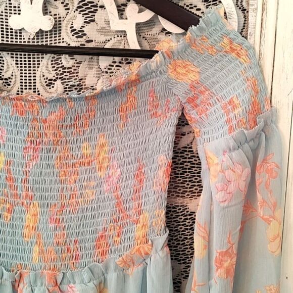 French Connection Size 2 Off The Shoulder Long Sleeve Midi Dress - Picture 6 of 13